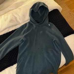 Lululemon At Ease Hoodie in Heathered Iron Blue / Black